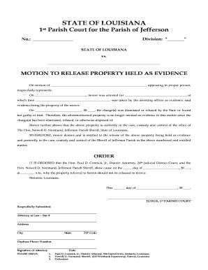 The raid. . Motion to release property held as evidence california